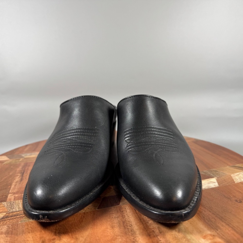 Tecovas The Sophie Black Leather Western Mules Womens 6 B Pointed Toe Slip On - Picture 2 of 7